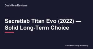 Secretlab Titan Evo (2022) — Solid Long-Term Choice