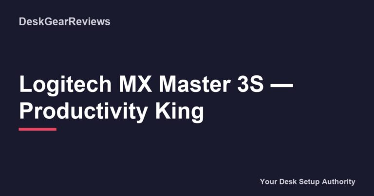 Logitech Mx Master 3S Productivity King