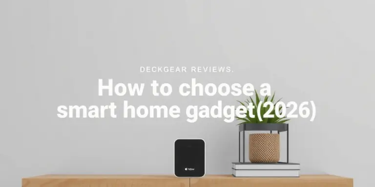 How to choose a smart home gadget 2026 (informational) - deskgearreviews