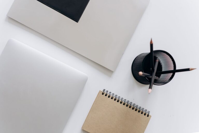 A clean product photo illustrating declutter desk 30 day workspace detox productivity.